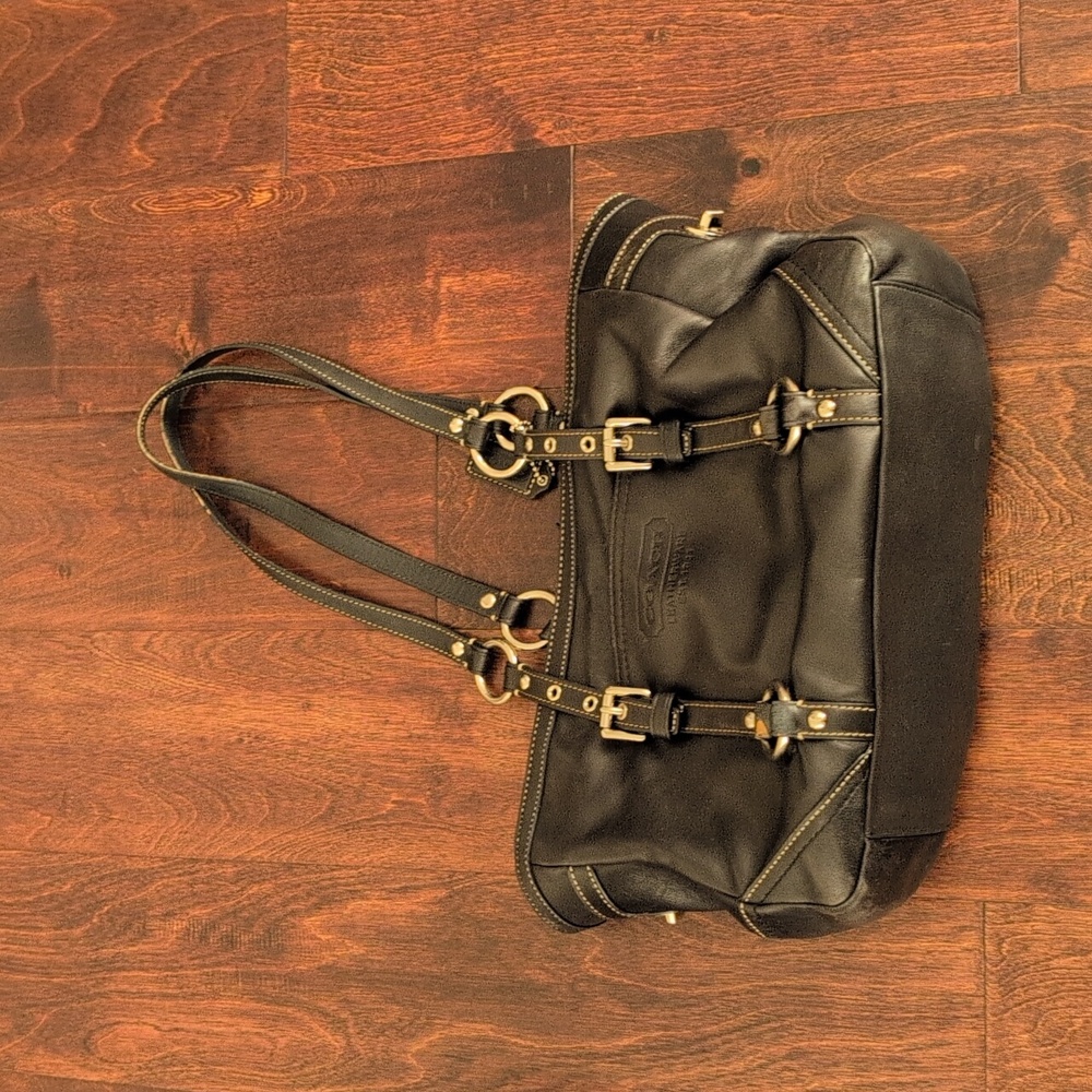 Coach Gallery Lunch tote bag Leather purse Handbag black